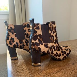 Textured Cheetah Tory Burch Booties (8.5)